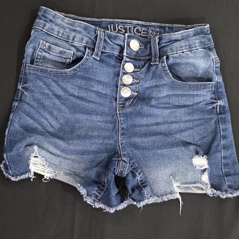 Justice Girl's Dark Blue Jean Shorts
